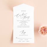 "Scripted Romance" - Savvy Wedding Invitations in Classic by Katherine Moynagh - Front Open