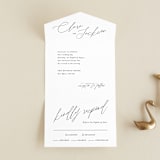 "Bare" - Savvy Wedding Invitations in Cloud by Kelly Nasuta - Front Open