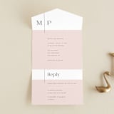 "The Ace" - Savvy Wedding Invitations in Petal by Rochelle Renee - Front Open