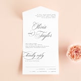 "Scripted Union" - Savvy Wedding Invitations in Pearl by Kelly Schmidt - Front Open