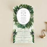 "Fresh Greens" - Savvy Wedding Invitations in Emerald by Susan Moyal - Front Open