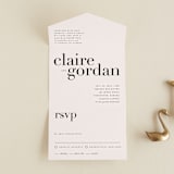 "The Loden" - Savvy Wedding Invitations in Ivory by Kelly Schmidt - Front Open