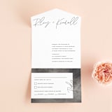 "printed" - Savvy Wedding Invitations in Onyx by JoAnn Jinks - Front Open