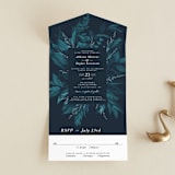 "Moonlit Garden" - Savvy Wedding Invitations in Twilight by GeekInk Design - Front Open