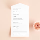 "Marlowe" - Savvy Wedding Invitations in Classy White by Kelly Schmidt - Front Open