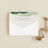 "Flow" - Savvy Wedding Invitations in Emerald by Three Kisses Studio - Closed