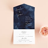 "Plain and Simple" - Savvy Wedding Invitations in Sapphire by Chris Griffith - Front Open
