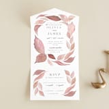 "Fallen" - Savvy Wedding Invitations in Rust by Creo Study - Front Open