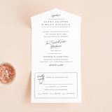 "Composure" - Savvy Wedding Invitations in Tuxedo by Jackie Mangiolino - Front Open