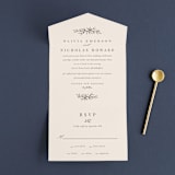 "Leafy Branch" - Savvy Wedding Invitations in Latte by Katherine Moynagh - Front Open