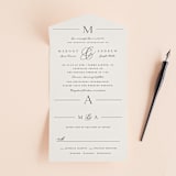 "Classic Monogram" - Savvy Wedding Invitations in Cream by Carolyn MacLaren - Front Open