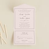 "set in stone" - Savvy Wedding Invitations in Dusty Rose by Mansi Verma - Front Open