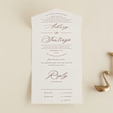 "Streamlined" - Savvy Wedding Invitations in Nutmeg by Nicole Barreto - Front Open