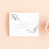 "Whispered Leaves" - Savvy Wedding Invitations in Leaf by Kristie Kern - FREE Recipient Addressing