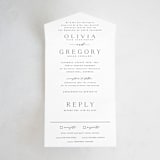 "Classy Type" - Savvy Wedding Invitations in Lily by Hooray Creative - Front Open