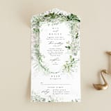 "Lush Greenery" - Savvy Wedding Invitations in Fresh Green by Phrosné Barwood - Front Open