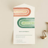 "Double Rainbow" - Savvy Wedding Invitations in Cactus by Pink House Press - Front Open
