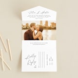 "Landscape" - Savvy Wedding Invitations in Black Tie by Laura Hamm - Front Open