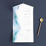 "apogean tide" - Savvy Wedding Invitations in Lagoon by Jennifer Wick - Front Open