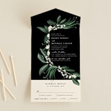 "Meander" - Savvy Wedding Invitations in Obsidian by Kaydi Bishop - Front Open