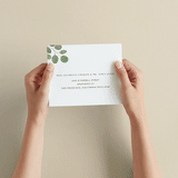 "Modern Leaves" - Savvy Wedding Invitations in Smoked by Shannon Chen of Four Wet Feet Studio - How it works