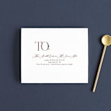 "Side Column" - Savvy Wedding Invitations in Leather by Alethea and Ruth - FREE Recipient Addressing