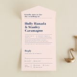 "Vogue" - Savvy Wedding Invitations in Navy by Genna Blackburn - Front Open