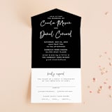 "In this together" - Savvy Wedding Invitations in Black Tie by Lea Delaveris - Front Open
