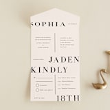 "Magazine Serif" - Savvy Wedding Invitations in Sand Dunes by Elly - Front Open