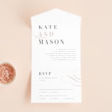 "Foundry" - Savvy Wedding Invitations in Rose Quartz by Kristie Kern - Front Open