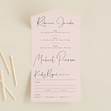 "Eternity Script" - Savvy Wedding Invitations in Blush by Michelle Taylor - Front Open