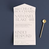 "Landscape" - Savvy Wedding Invitations in Champagne by Kelly Schmidt - Front Open