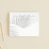"Faded Palm" - Savvy Wedding Invitations in Mist by Lauren Chism - Closed