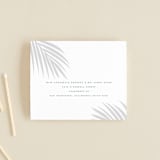 "Faded Palm" - Savvy Wedding Invitations in Mist by Lauren Chism - FREE Recipient Addressing