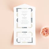 "Abstract Shapes" - Savvy Wedding Invitations in Vineyard by Paden Gillette - Front Open