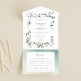 "The Field Of Love" - Savvy Wedding Invitations in Evergreen by Petra Kern - Front Open