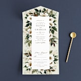 "A Garden Wedding" - Savvy Wedding Invitations in Magnolia by Chris Griffith - Front Open