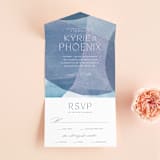 "Alchemy" - Savvy Wedding Invitations in Deep Sea by Olivia Raufman - Front Open