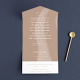"Luna" - Savvy Wedding Invitations in Latte by Blustery August - Front Open