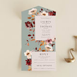 "Serenata" - Savvy Wedding Invitations in Sage by Petra Kern - Front Open