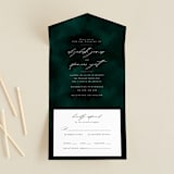 "emerald" - Savvy Wedding Invitations in Emerald by Andrea Cernin - Front Open