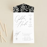 "Us" - Savvy Wedding Invitations in Tuxedo by Leah Bisch - Front Open