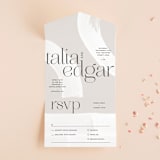 "Swoon" - Savvy Wedding Invitations in Cream by Lindsay Stetson Thompson - Front Open