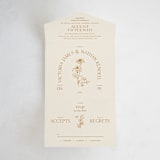 "Floral Type Arch" - Savvy Wedding Invitations in Cream by Baumbirdy - Front Open