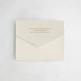 "Floral Type Arch" - Savvy Wedding Invitations in Cream by Baumbirdy - Closed