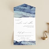 "Slate" - Savvy Wedding Invitations in Blue Jasper by Erin Deegan - Front Open