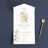 "Ovalon" - Savvy Wedding Invitations in Terracotta by Pati Cascino - Front Open