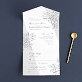 "Loving" - Savvy Wedding Invitations in Cloudy by Paper Raven Co. - Front Open