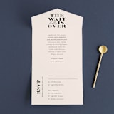 "Finally" - Savvy Wedding Invitations in Ivory by Up Up Creative - Front Open