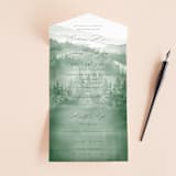 "Over the mountains" - Savvy Wedding Invitations in Fern by Helen Halik - Front Open